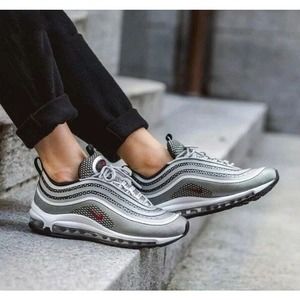 Nike Air Max 97 Ultra '17 Sneakers Silver Bullet Men's Size 8.5 Lace Up Low Top